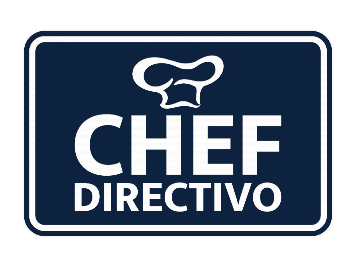 Signs ByLITA Classic Framed Chef Directivo Door or Wall Sign