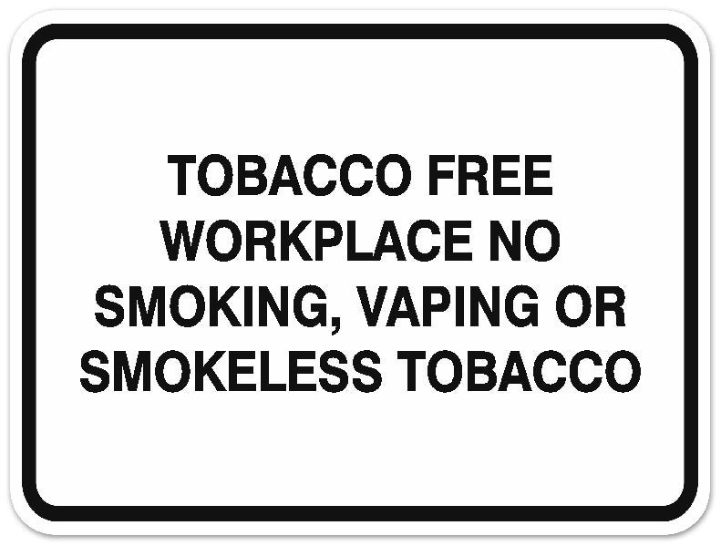 Signs ByLITA Classic Framed TOBACCO FREE WORKPLACE NO SMOKING, VAPING OR SMOKELESS TOBACCO Door or Wall Sign Durable ABS Plastic | Laser Engraved | Easy Installation | Elegant Design