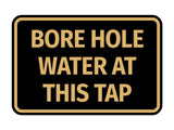 Signs ByLITA Classic Framed Bore Hole Water At This Tap Door or Wall Sign | Eco-Friendly Home Signs