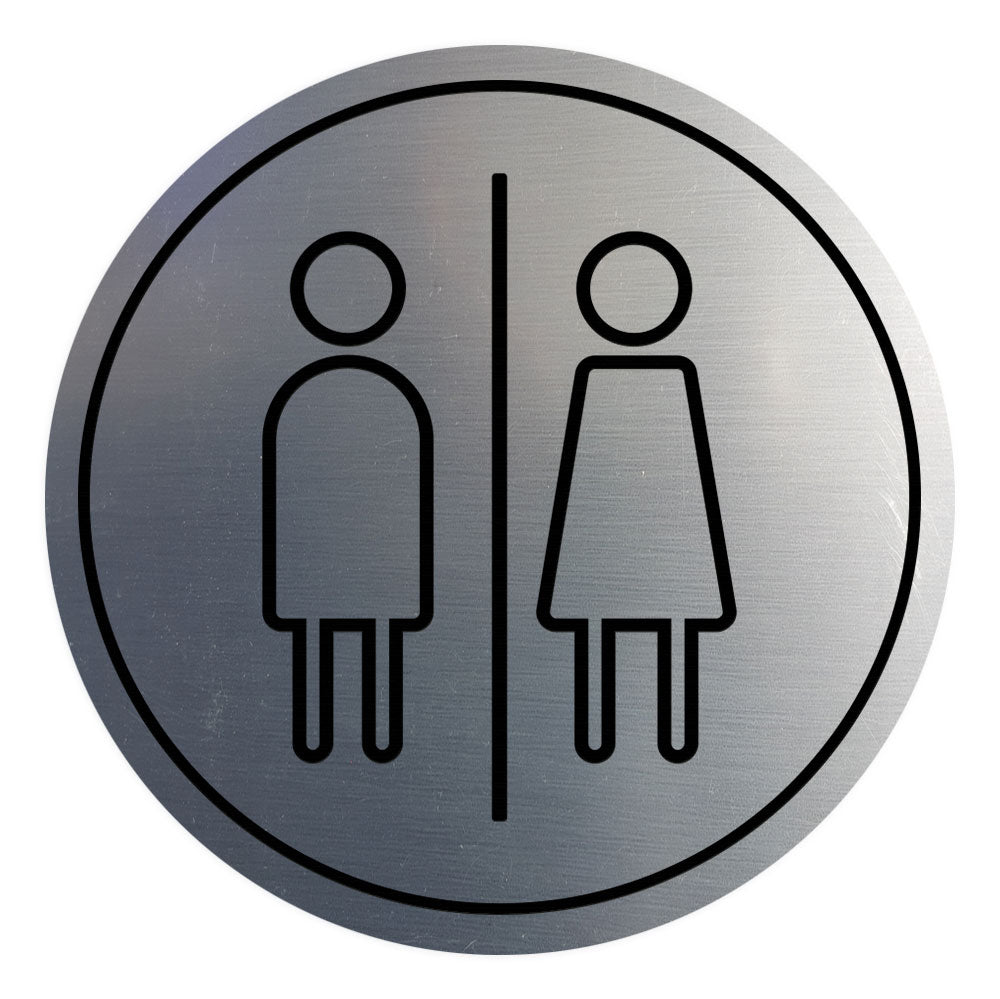 Signs ByLITA Circle Restroom Graphic Door or Wall Sign | Easy Installation | Durable Construction | Promote Health And Safety | Caution Warning Sign for Home, Business and Office Spaces