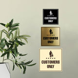 Signs ByLITA Square Customers Only Wall or Door Sign