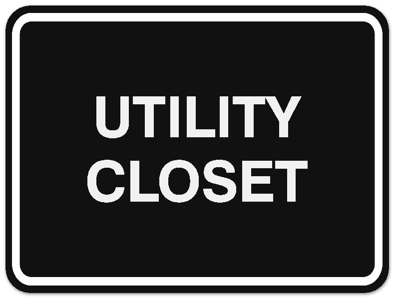 Signs ByLITA Classic Framed Utility Closet Sign | Durable Material | Storage