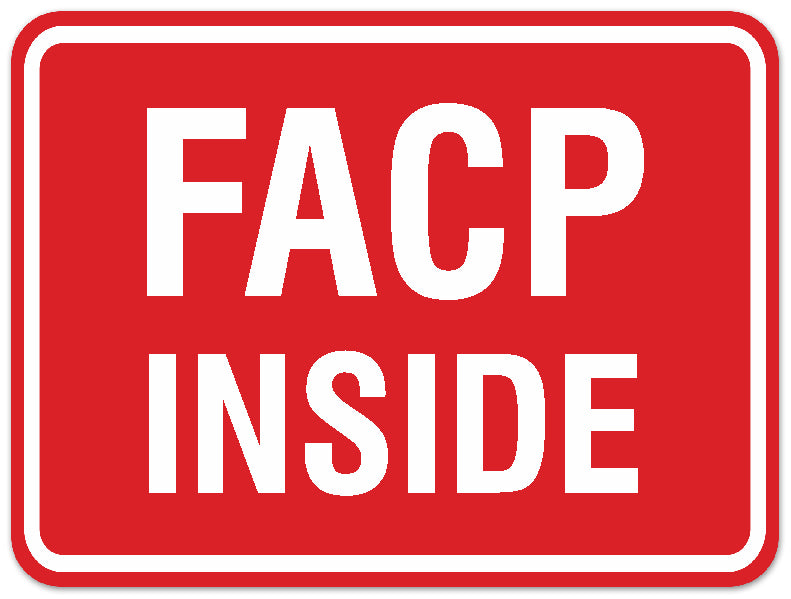 Signs ByLITA Classic Framed Facp Inside Sign - Easy Installation | Durable Wall or Door