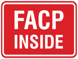Signs ByLITA Classic Framed Facp Inside Sign - Easy Installation | Durable Wall or Door