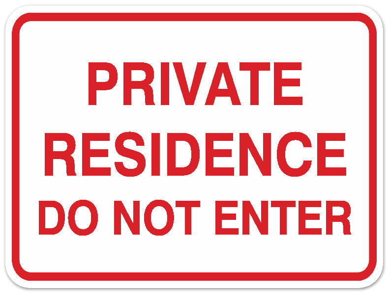 Signs ByLITA Classic Framed PRIVATE RESIDENCE DO NOT ENTER Door or Wall Sign Durable ABS Plastic | Laser Engraved | Easy Installation | Elegant Design