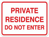Signs ByLITA Classic Framed PRIVATE RESIDENCE DO NOT ENTER Door or Wall Sign Durable ABS Plastic | Laser Engraved | Easy Installation | Elegant Design