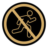 Signs ByLITA Circle No Running Graphic Door or Wall Sign | Easy Installation | Durable Construction | Promote Health And Safety | Caution Warning Sign for Home, Business and Office Spaces