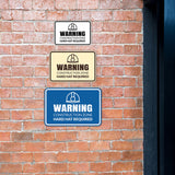 Signs ByLITA Classic Framed Warning: Construction Zone - Hard Hat Required Door or Wall Sign Easy Installation | Health And Safety | Building And Warning Signs