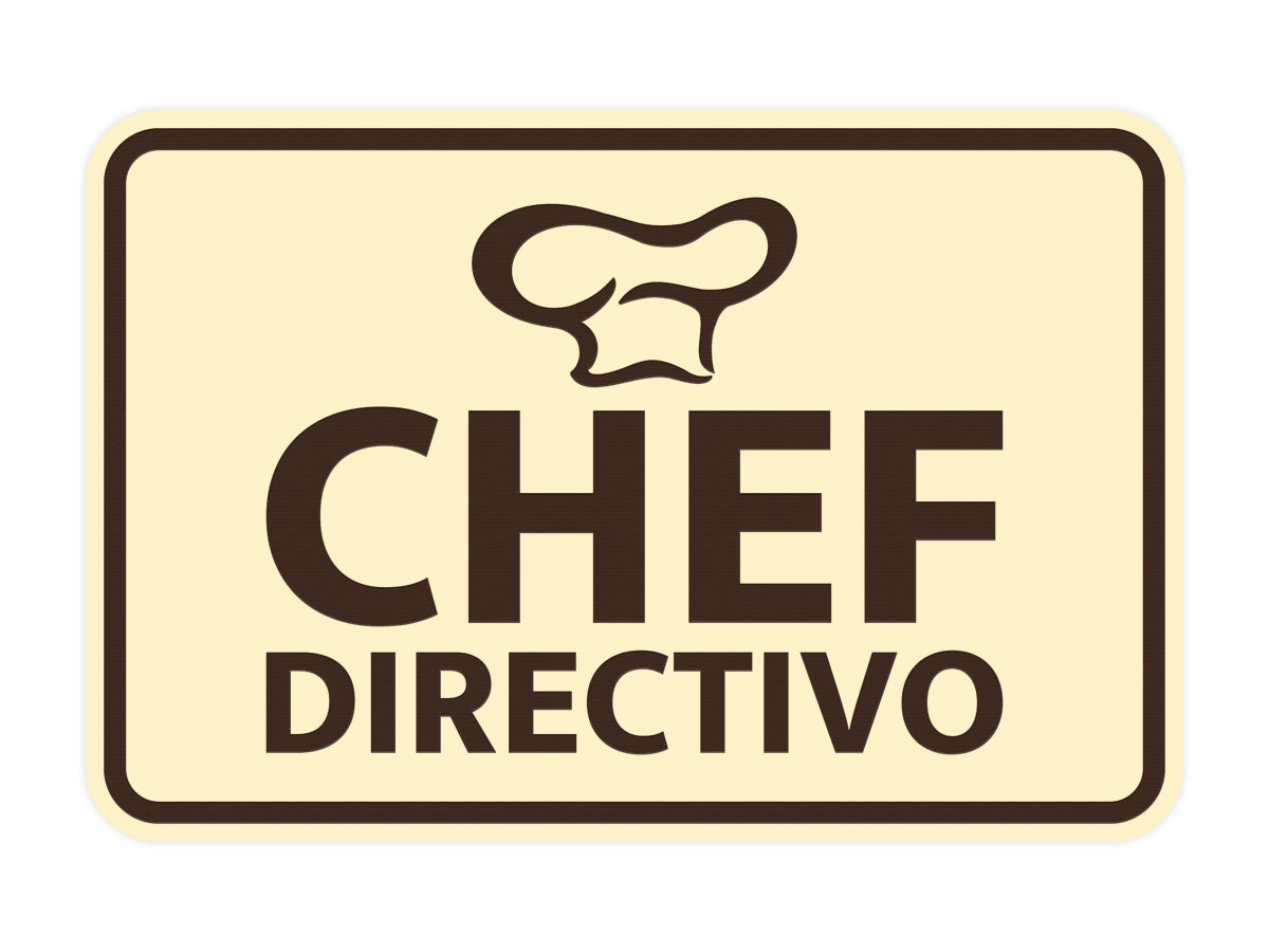 Signs ByLITA Classic Framed Chef Directivo Door or Wall Sign