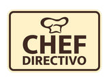 Signs ByLITA Classic Framed Chef Directivo Door or Wall Sign