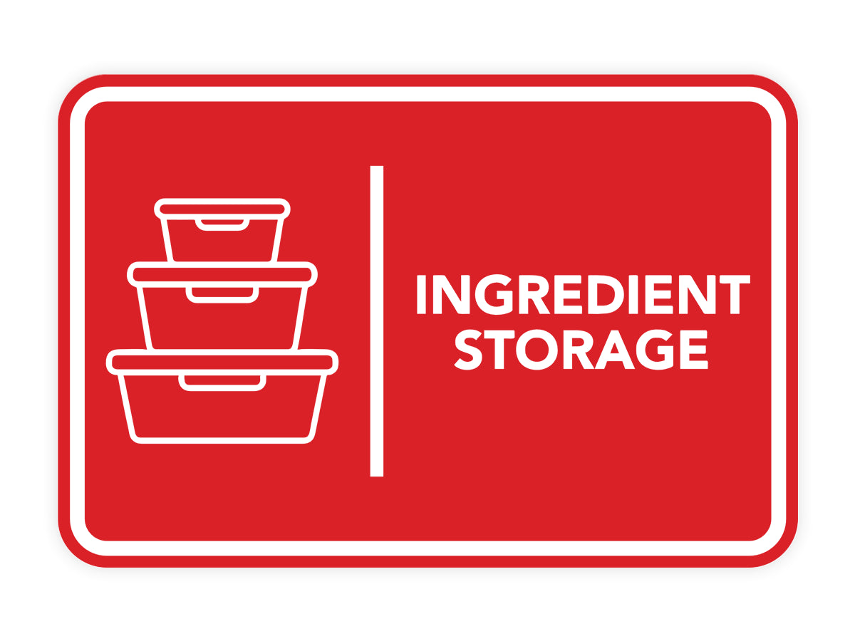 Signs ByLITA Classic Framed Ingredient Storage Door or Wall Sign Easy Installation | Health And Safety | Building And Hospitality Signs