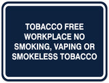 Signs ByLITA Classic Framed TOBACCO FREE WORKPLACE NO SMOKING, VAPING OR SMOKELESS TOBACCO Door or Wall Sign Durable ABS Plastic | Laser Engraved | Easy Installation | Elegant Design