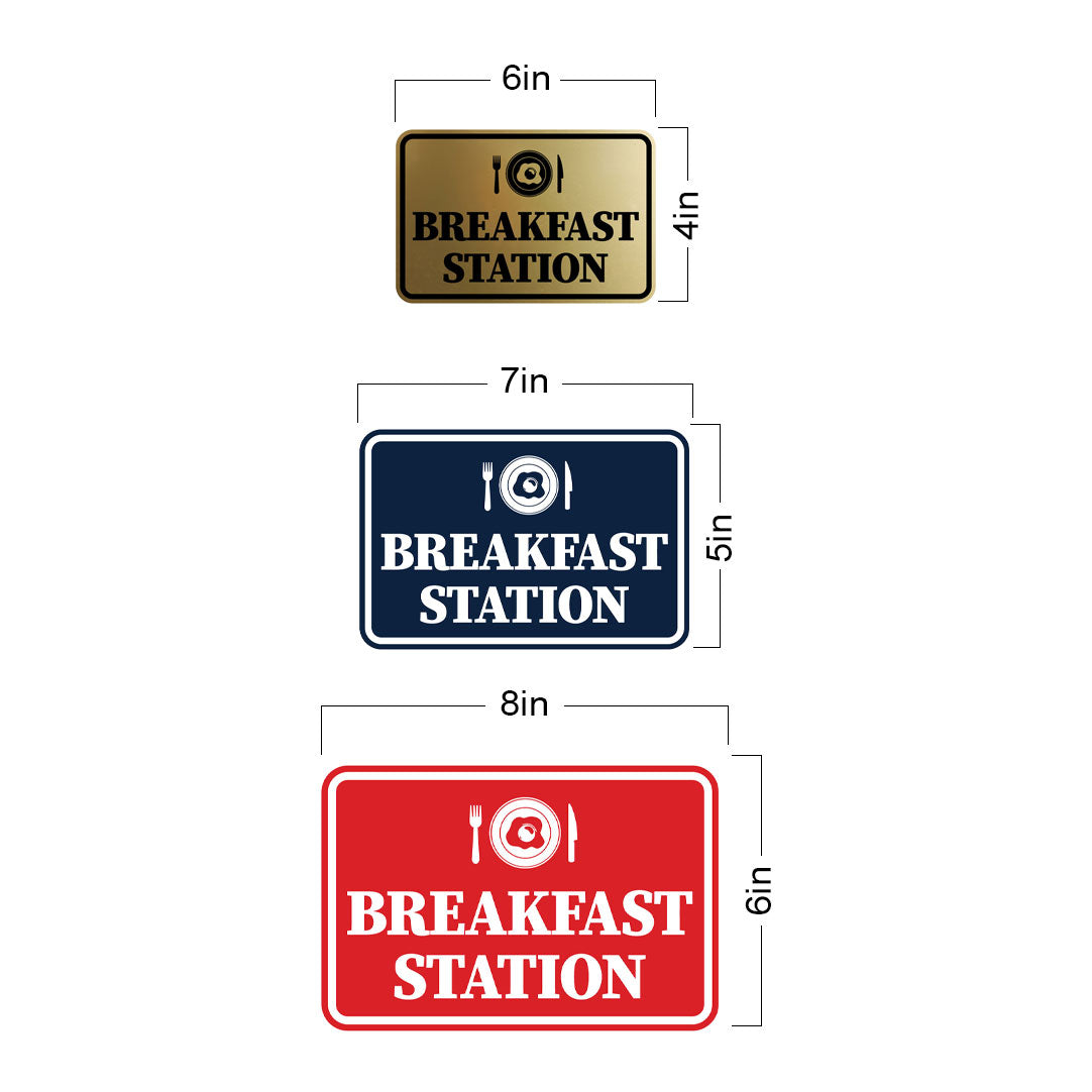 Signs ByLITA Classic Framed Breakfast Station Wall or Door Sign