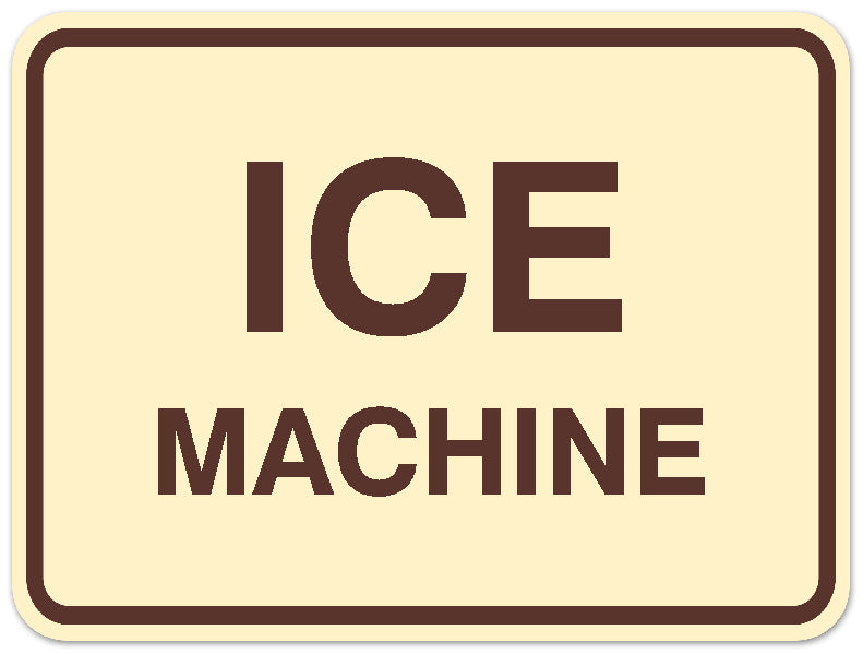 Signs ByLITA Classic Framed Ice Machine Sign - Easy Installation | Durable Wall or Door