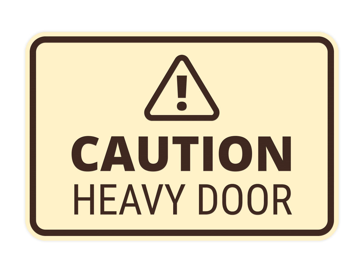 Signs ByLITA Classic Framed Caution Heavy Door Door or Wall Sign Easy Installation | Health And Safety | Building And Warning Signs