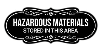 Signs ByLITA Designer Hazardous Materials Stored in this Area Wall or Door Sign