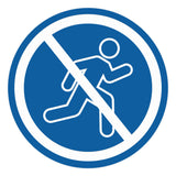 Signs ByLITA Circle No Running Graphic Door or Wall Sign | Easy Installation | Durable Construction | Promote Health And Safety | Caution Warning Sign for Home, Business and Office Spaces