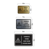 Signs ByLITA Classic Framed Chemical Store Keep Door Locked Shut Door or Wall Sign Easy Installation | Health And Safety | Building And Hospitality Signs