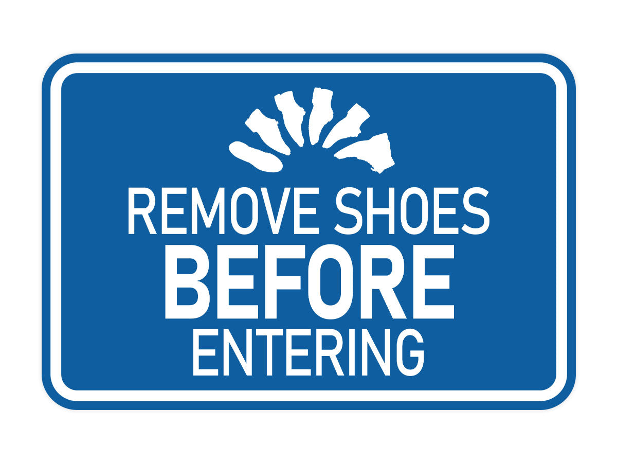 Signs ByLITA Classic Framed Remove Shoes Before Entering Wall or Door Sign