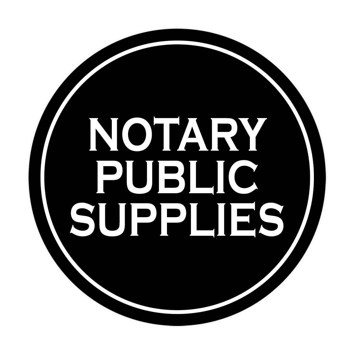 Signs ByLITA Circle Notary Public Supplies Wall or Door Sign
