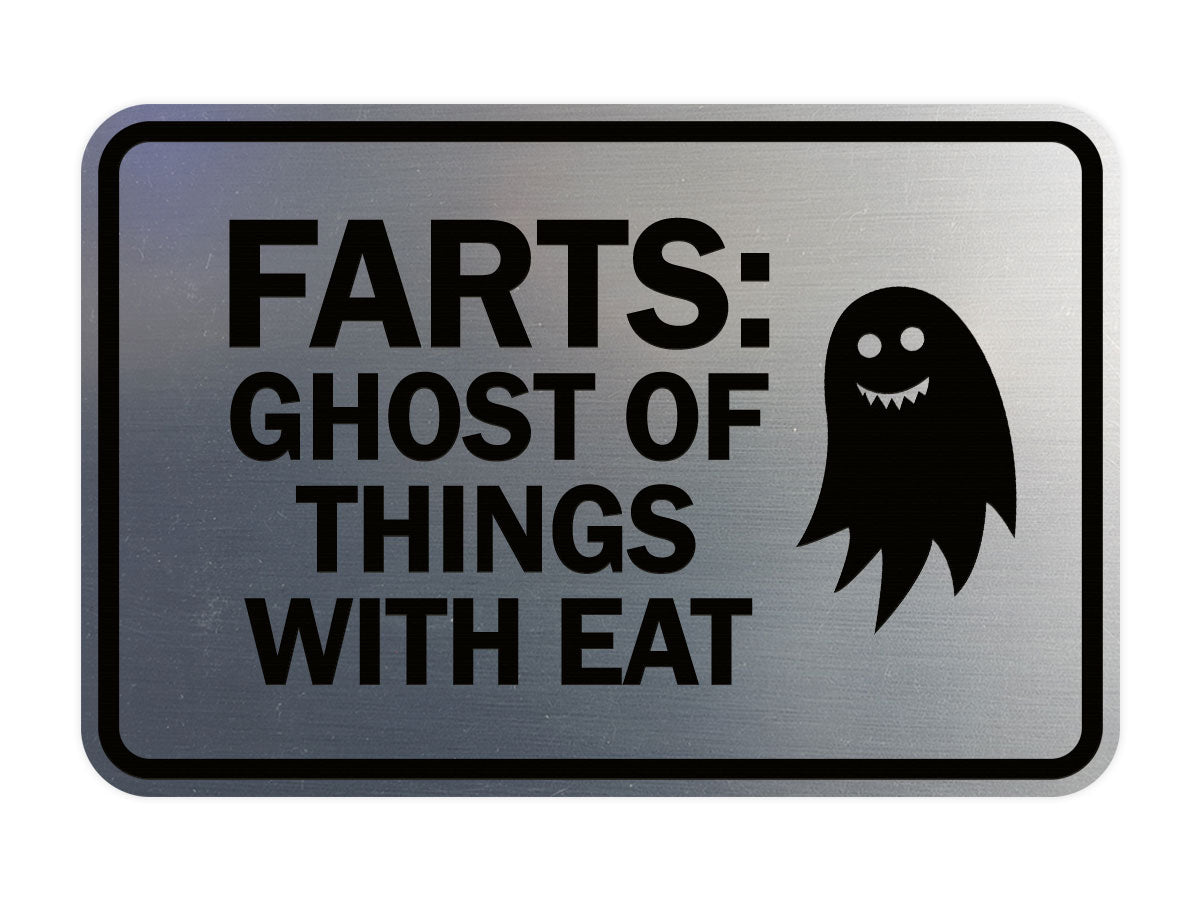 Signs ByLITA Classic Framed Farts: Ghost Of Things With Eat Wall or Door Sign