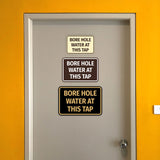 Signs ByLITA Classic Framed Bore Hole Water At This Tap Door or Wall Sign | Eco-Friendly Home Signs