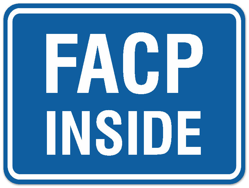 Signs ByLITA Classic Framed Facp Inside Sign - Easy Installation | Durable Wall or Door