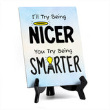 Funny Welcome Back to the Office| 6 x 8" Table Signs With Acrylic Easel | Office & Work Decor | Return to the Office Humor