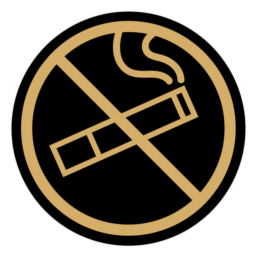 Signs ByLITA Circle No Smoking Graphic Door or Wall Sign | Easy Installation | Durable Construction | Promote Health And Safety | Caution Warning Sign for Home, Business and Office Spaces