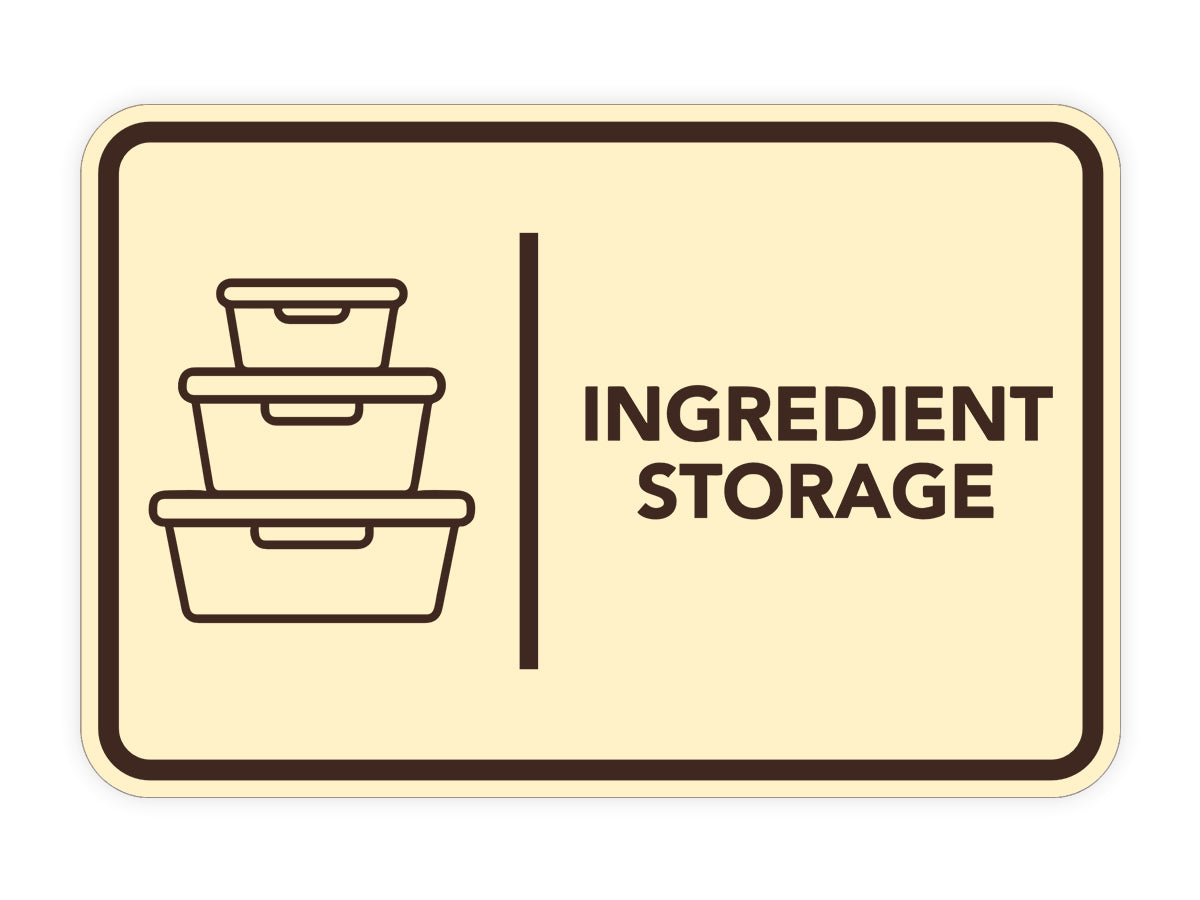Signs ByLITA Classic Framed Ingredient Storage Door or Wall Sign Easy Installation | Health And Safety | Building And Hospitality Signs