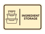 Signs ByLITA Classic Framed Ingredient Storage Door or Wall Sign Easy Installation | Health And Safety | Building And Hospitality Signs