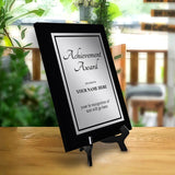 Signs ByLITA Customizable Achievement Award Wooden Plaque with Easel Stand, Engraved Gift for Students, Employees, Special Achievement and Corporate Awards