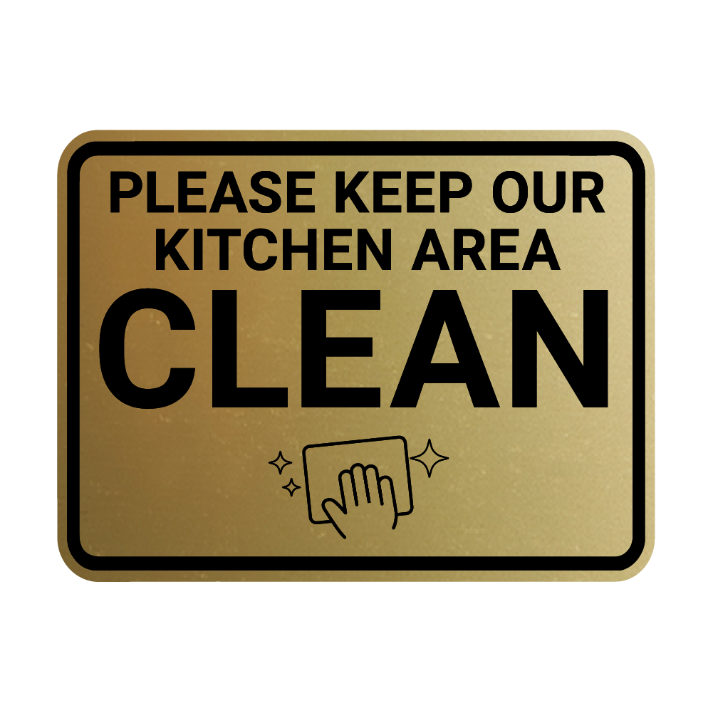 Signs ByLITA Classic Framed Please Keep Our Kitchen Area Clean Wall or Door Sign