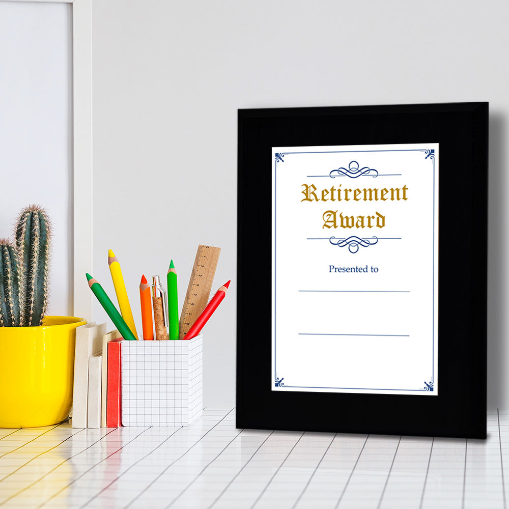 Signs ByLITA Customizable Retirement Award Wooden Plaque with Easel Stand, Engraved Gift for Employees, Organization members and Corporate Awards