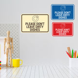 Signs ByLITA Classic Framed Please Don't leave Dirty Dishes On this Sink Wall or Door Sign