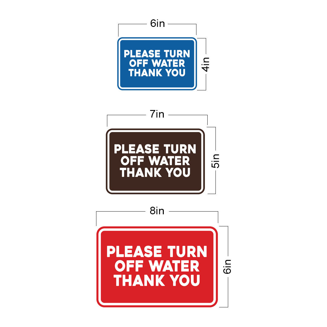 Signs ByLITA Classic Framed Please Turn Off Water Thank You Door or Wall Sign | Eco-Friendly Home Signs