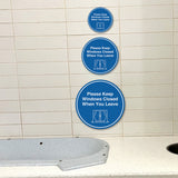 Signs ByLITA Circle Please Keep Windows Closed When You Leave Wall or Door Sign