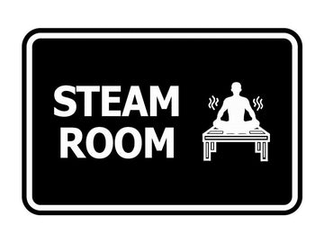 Signs ByLITA Classic Framed Steam Room Wall or Door Sign