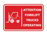 Signs ByLITA Classic Framed Attention! Forklift Trucks Operating Door or Wall Sign Easy Installation | Health And Safety | Building And Hospitality Signs