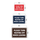 Signs ByLITA Classic Framed Please Turn Heating Off When Leaving Door or Wall Sign | Eco-Friendly Home Signs