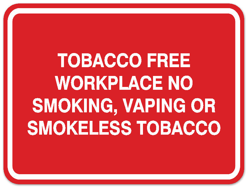 Signs ByLITA Classic Framed TOBACCO FREE WORKPLACE NO SMOKING, VAPING OR SMOKELESS TOBACCO Door or Wall Sign Durable ABS Plastic | Laser Engraved | Easy Installation | Elegant Design