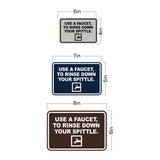 Signs ByLITA Classic Framed Use A Faucet, To Rinse Down Your Spittle Wall or Door Sign
