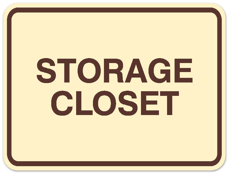 Signs ByLITA Classic Framed Storage Closet Sign | Durable Material | Office