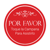 Signs ByLITA Circle Por Favor Toque la Campana Para Asistirlo Wall or Door Sign
