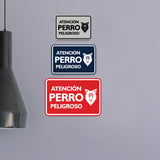 Signs ByLITA Classic Framed Atención Perro Peligroso Graphic Spanish Security Wall or Door Sign