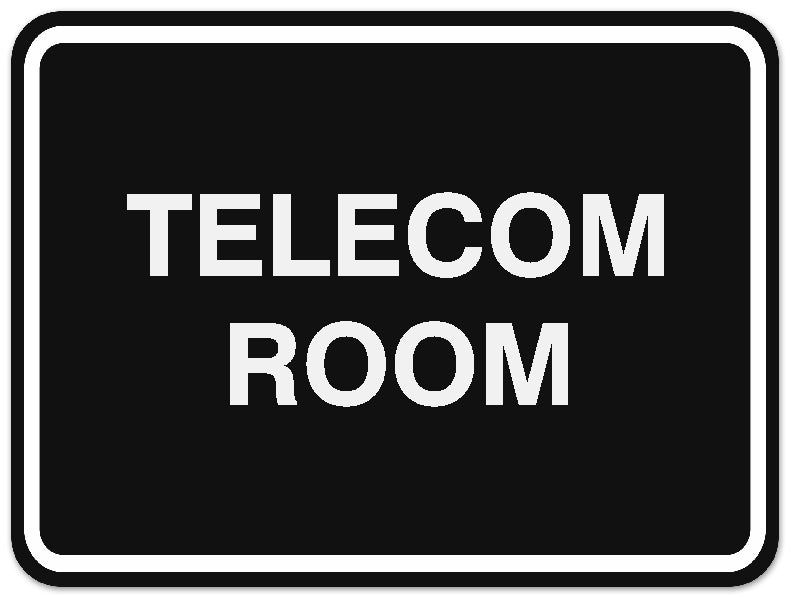 Signs ByLITA Classic Framed Telecom Room Sign | Durable Material | Office