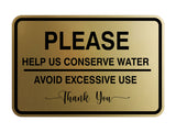 Signs ByLITA Classic Framed Please Help Us Conserve Water Avoid Excessive Use Thank You Door or Wall Sign | Eco-Friendly Home Signs