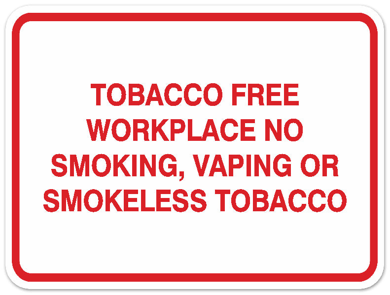 Signs ByLITA Classic Framed TOBACCO FREE WORKPLACE NO SMOKING, VAPING OR SMOKELESS TOBACCO Door or Wall Sign Durable ABS Plastic | Laser Engraved | Easy Installation | Elegant Design