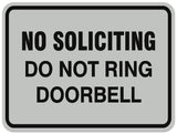 Signs ByLITA Classic Framed NO SOLICITING DO NOT RING DOORBELL Door or Wall Sign Durable ABS Plastic | Laser Engraved | Easy Installation | Elegant Design