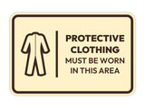 Signs ByLITA Classic Framed Protective Clothing Must Be Worn In This Area Door or Wall Sign Easy Installation | Health And Safety | Building And Hospitality Signs